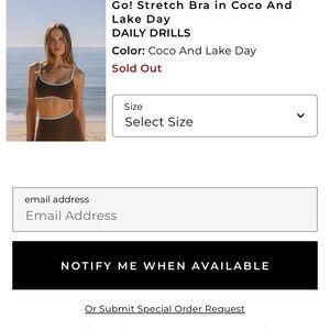 NWT Daily Drills Women's Stretch Bra - Coco and Lake Day